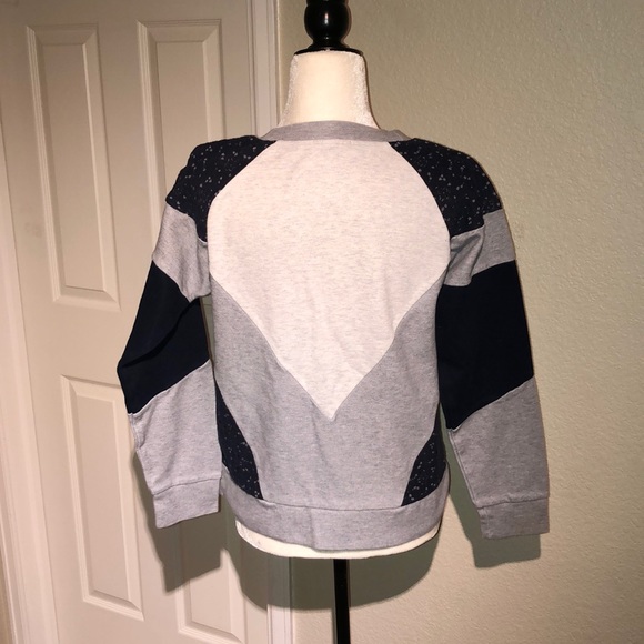 J. Crew Lace Colorblock sweatshirt - Picture 3 of 6